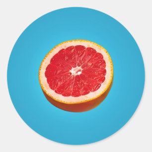 Grapefruit Half Classic Round Sticker