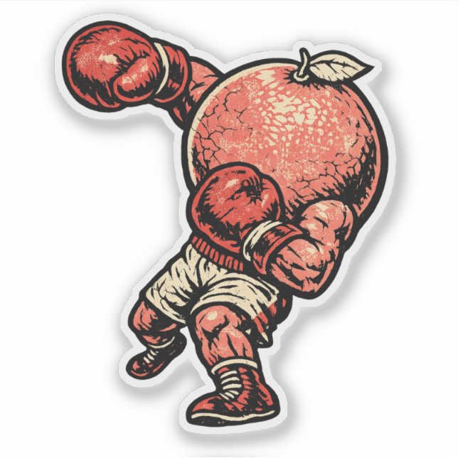 Grapefruit Knockout Puncher — Vintage Retro Boxer  (Front)