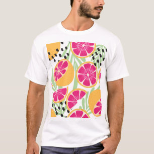Grapefruit & Leaves: Tropical Vintage T-Shirt