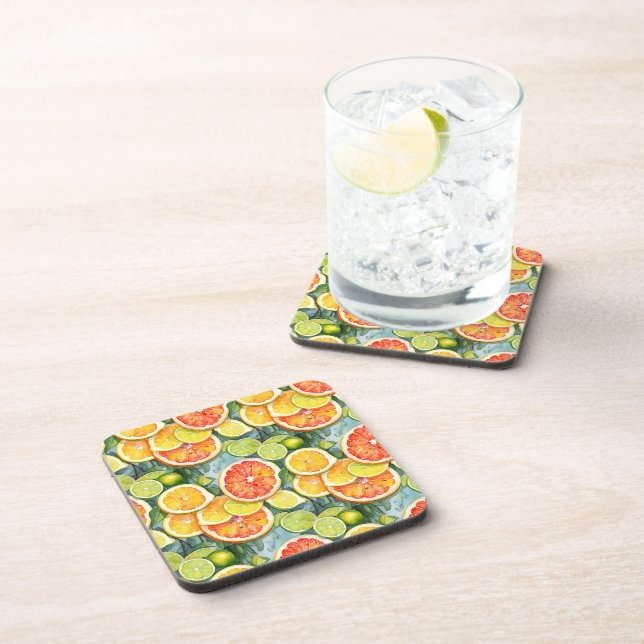 Grapefruit, Lemons, Limes and Oranges Citrus Coaster (Right Side)