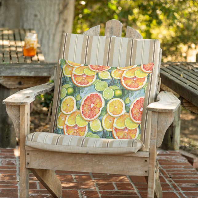 Grapefruit, Lemons, Limes and Oranges Citrus Cushion (Chair)