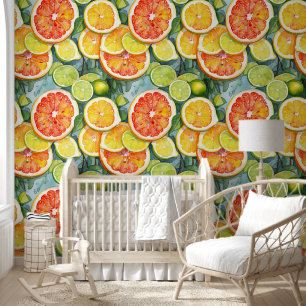 Grapefruit, Lemons, Limes and Oranges Citrus Wallpaper