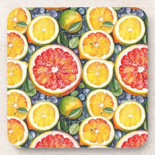 Grapefruit, Limes and Lemons Citrus Themed Coaster