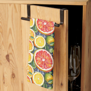 Grapefruit, Limes and Lemons Citrus Themed Tea Towel