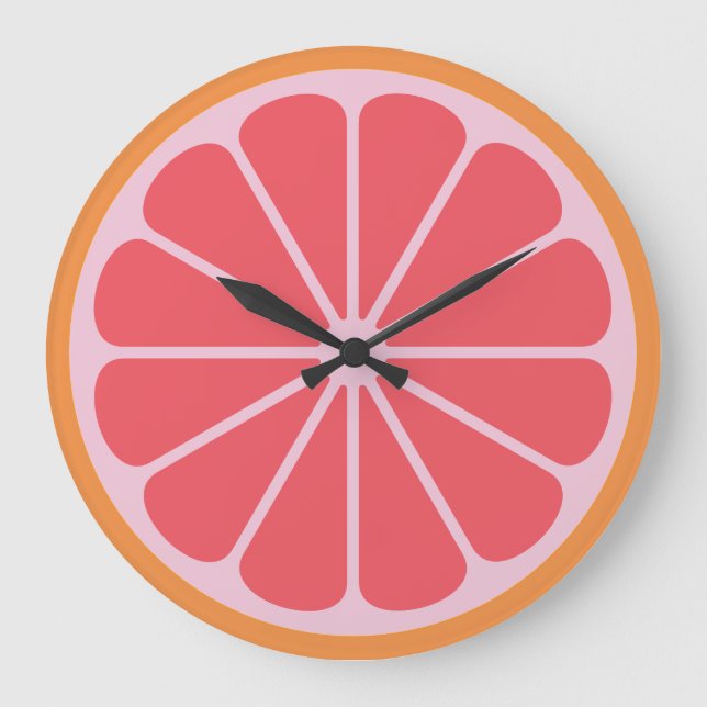 Grapefruit Slice Large Clock (Front)