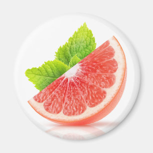 Grapefruit slice magnet