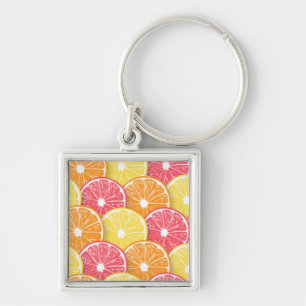Grapefruit slices key ring