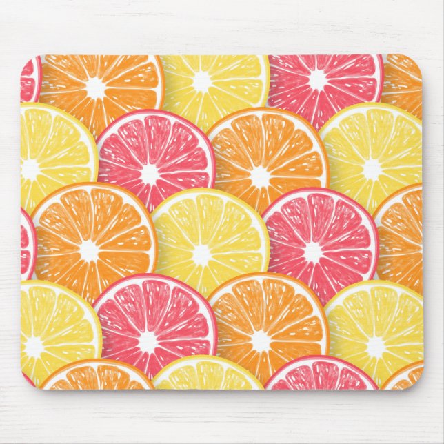Grapefruit slices mouse pad (Front)