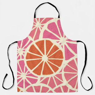 Grapefruit slices seamless pattern,fresh citrus ba apron