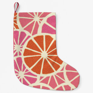Grapefruit slices seamless pattern,fresh citrus ba small christmas stocking