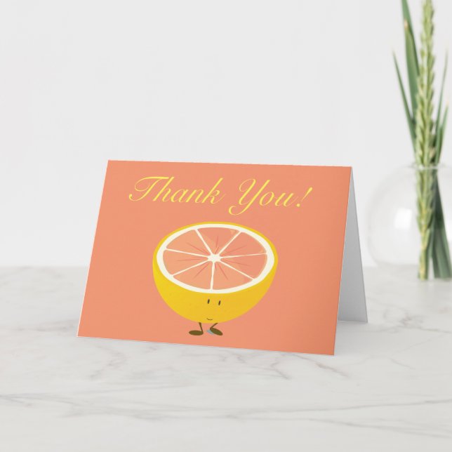 Grapefruit Thank You Card (Front)