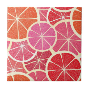 Grapefruit vintage background ceramic tile