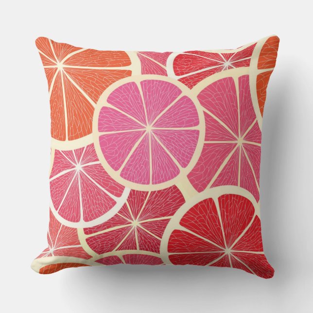 Grapefruit vintage background cushion (Front)