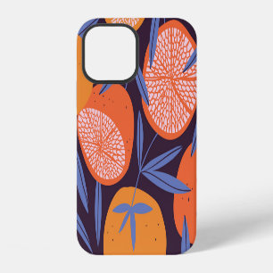 Grapefruit Vintage, Tropical Fruit Pattern. iPhone 12 Case