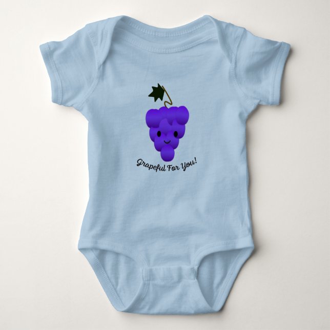 Grapeful for You Grapes Baby Bodysuit (Front)