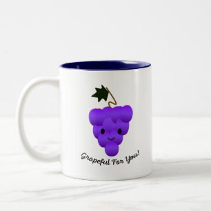 Grapeful for You Grapes Two-Tone Coffee Mug