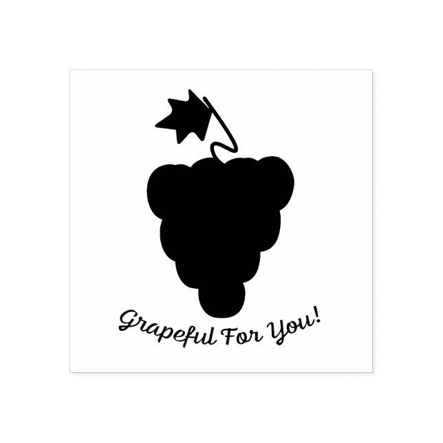 Grapeful for You Rubber Stamp (Imprint)