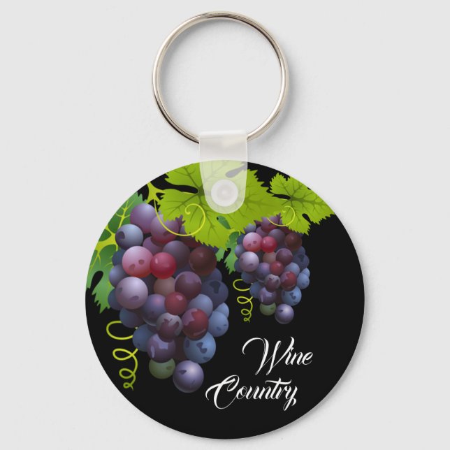Grapes  Aluminium Keychain (Front)