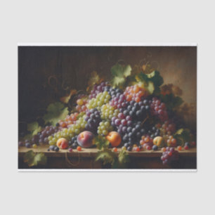 Grapes and Fruit Still Life Painting Decoupage Tissue Paper