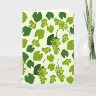 Grapes and Grape Leaves Pattern Card