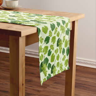 Grapes and Grape Leaves Pattern  Short Table Runner