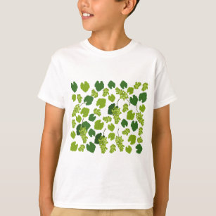 Grapes and Grape Leaves Pattern    T-Shirt