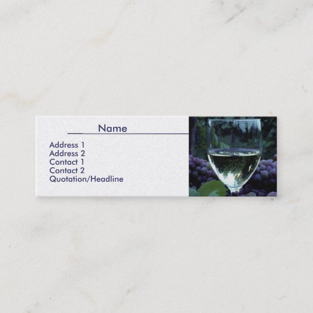Grapes And Wine Business Card (Front)