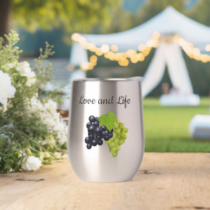 Grapes and Wine Glass Personalised