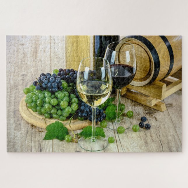 grapes and wine puzzle (Horizontal)