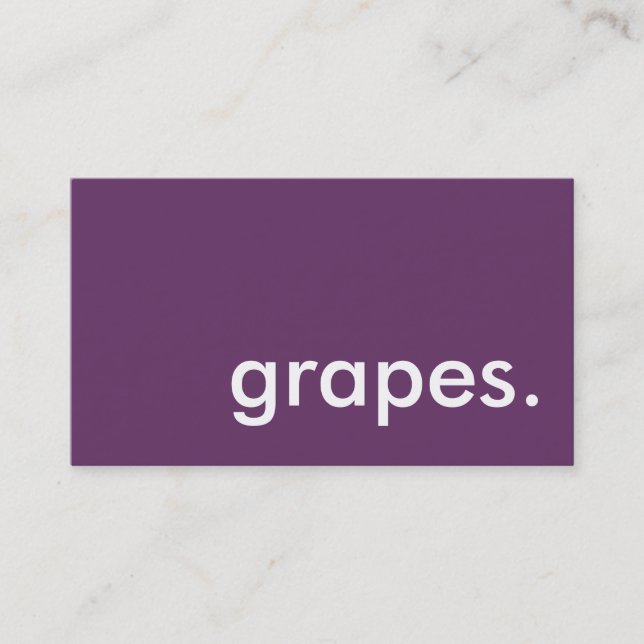 grapes. business card (Front)
