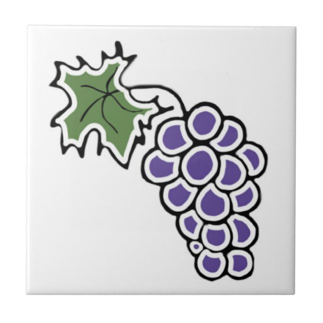 Grapes Ceramic Tile (Front)