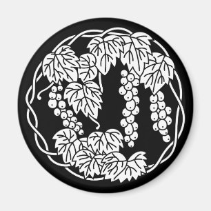 Grapes circle magnet