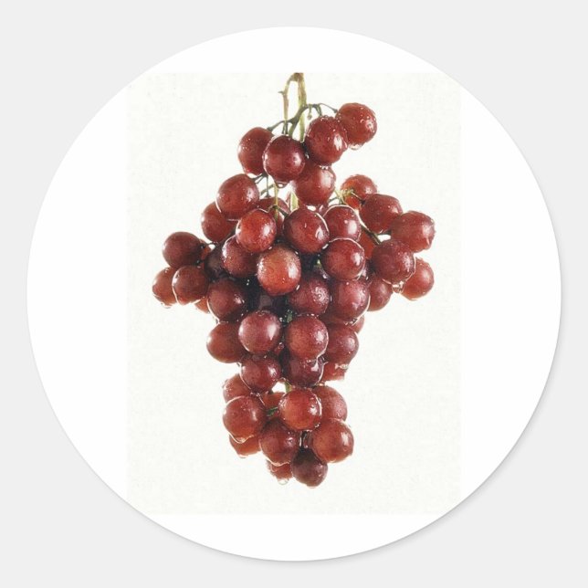 GRAPES CLASSIC ROUND STICKER (Front)