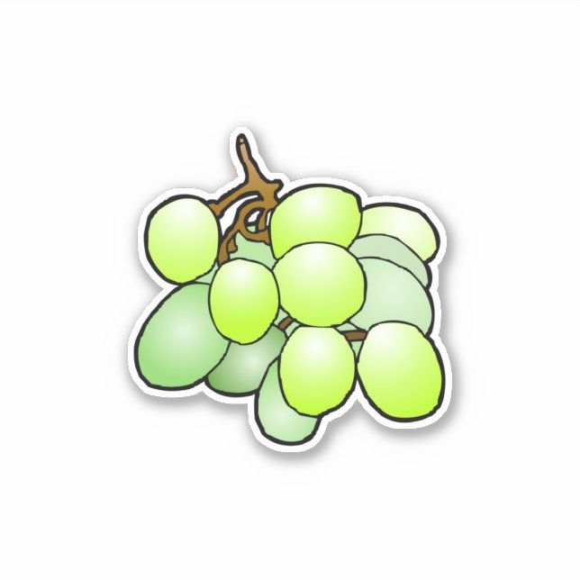 Grapes Custom-Cut Vinyl Sticker (Front)