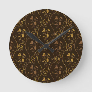 Grapes décor round clock