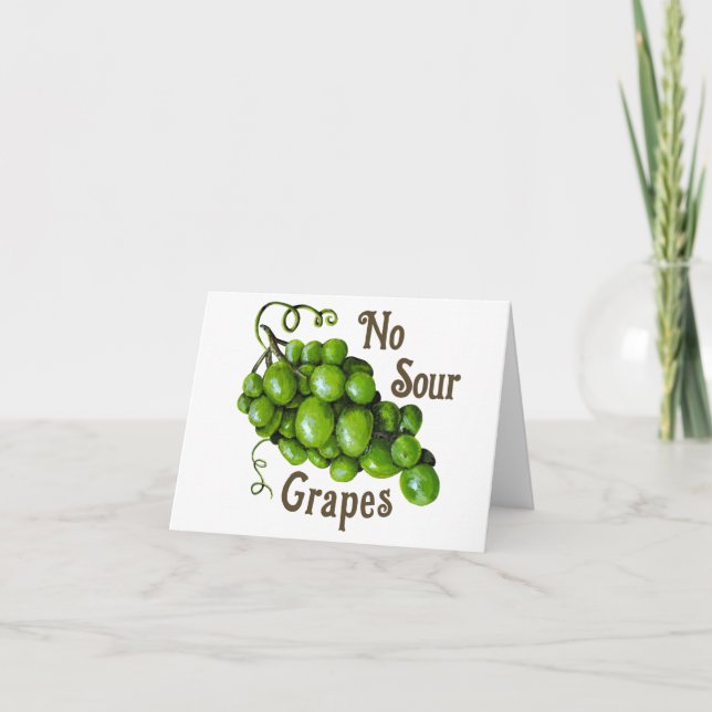 Grapes Folded Greeting Card (Front)