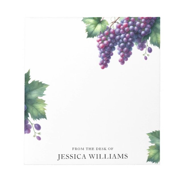 Grapes From The Desk Of Notepad (Front)