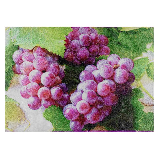 "Grapes Fruit Plant" Cute Photo. Buy Now Cutting Board (Front)