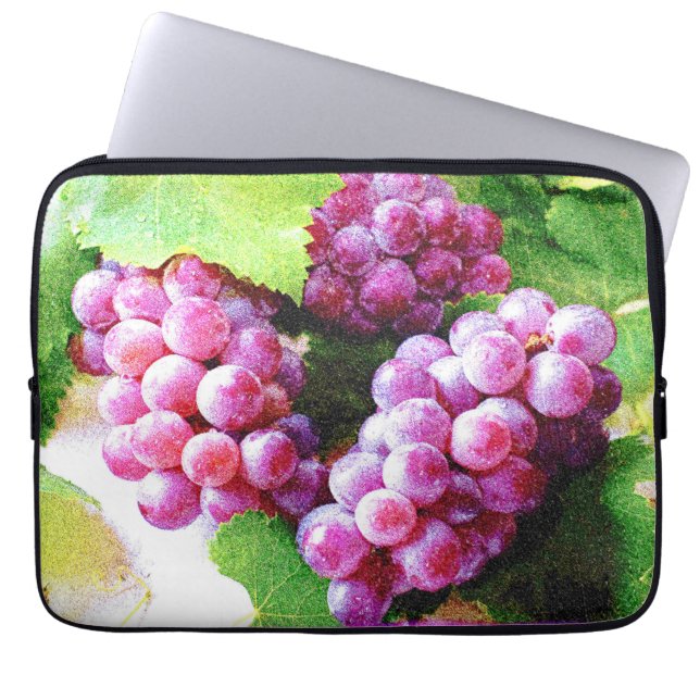 "Grapes Fruit Plant" Cute Photo. Buy Now Laptop Sleeve (Front)