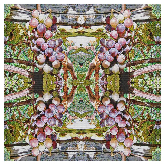 Grapes.Fruit vitrage. Fabric (Swatch)