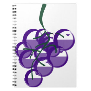 Grapes Fruit Wine Lilac Food Winery Notebook