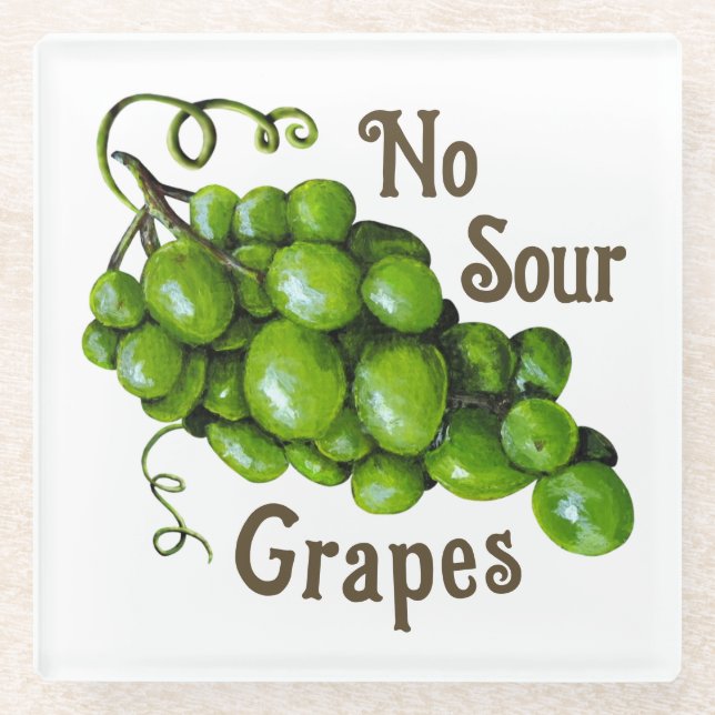 Grapes Glass Coaster (Front)