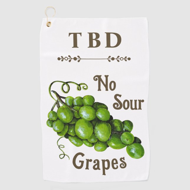 Grapes Golf Towel (Front)