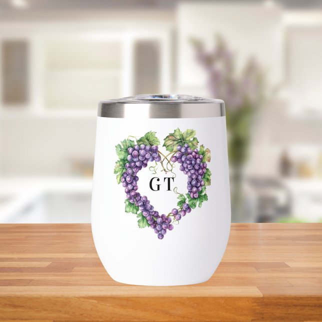 Grapes heart monogram initials (Creator Uploaded)