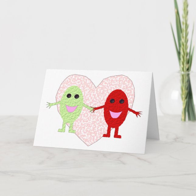 Grapes In Love Greeting Card (Front)