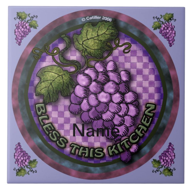 Grapes Kitchen Tile (Front)