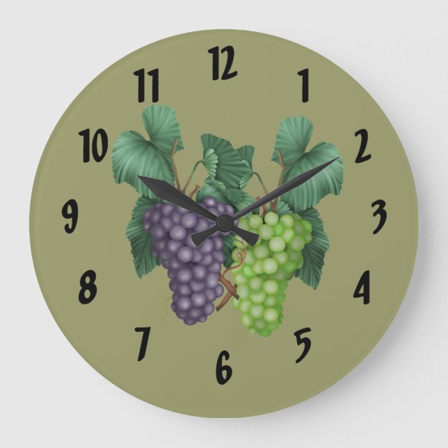 Grapes Large Clock (Front)