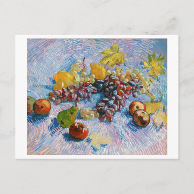Grapes, Lemons, Pears, and Apples, Van Gogh Postcard (Front)