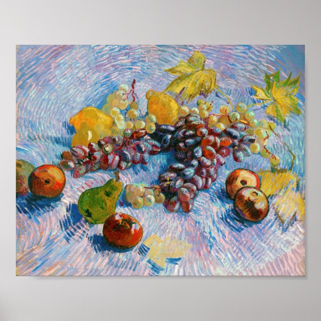 Grapes, Lemons, Pears, and Apples, Van Gogh Poster (Front)