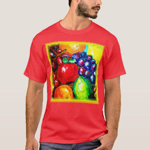 Grapes, Lime, Orange , Apple Fruits. Buy Now T-Shirt